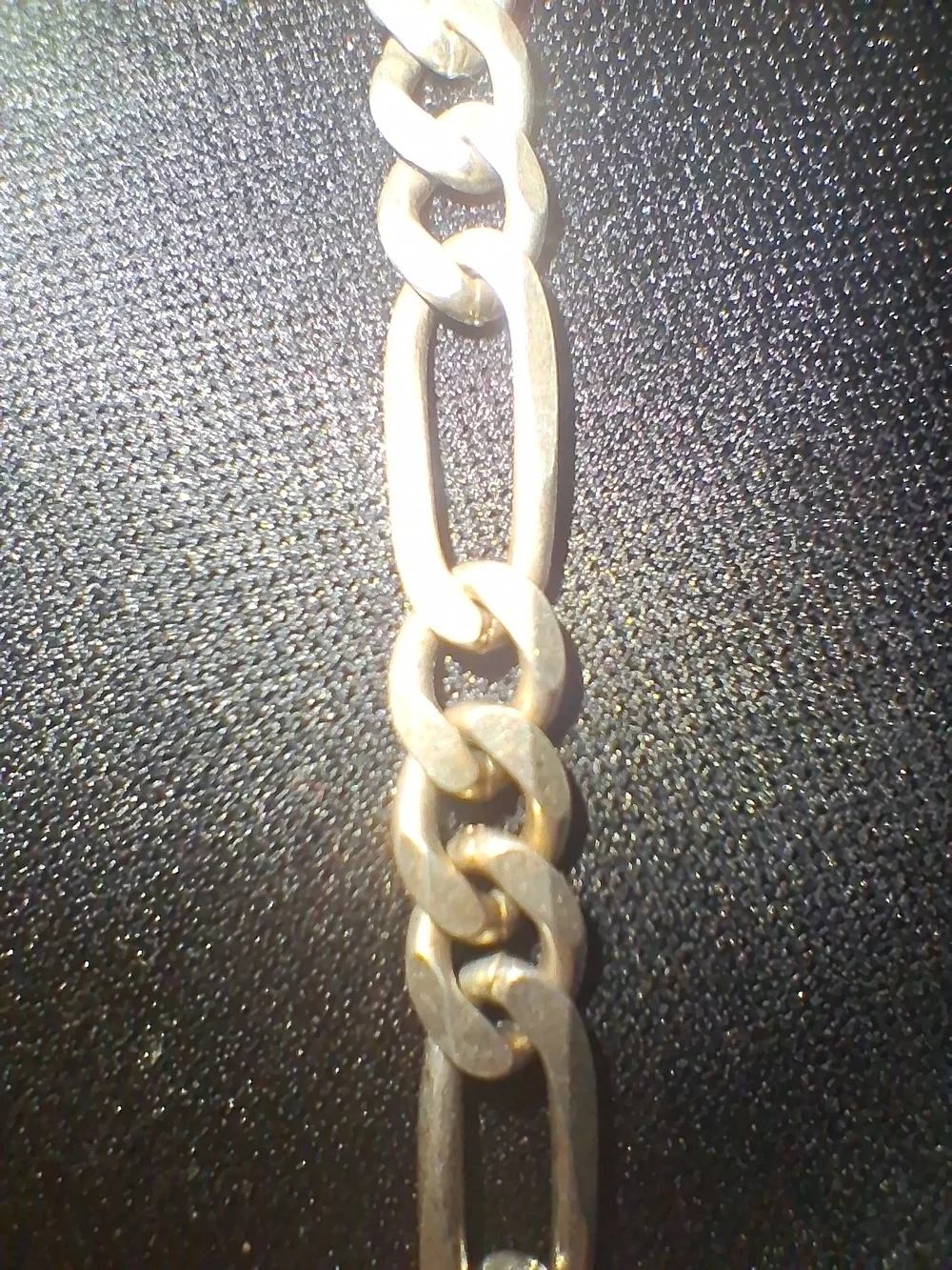 Vintage 925 Sterling Silver Italy Figaro Chain Link Bracelet - 8